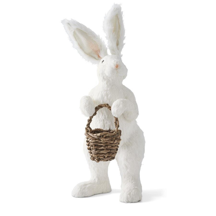 K&K Interiors Standing Sisal Rabbit Holding Basket