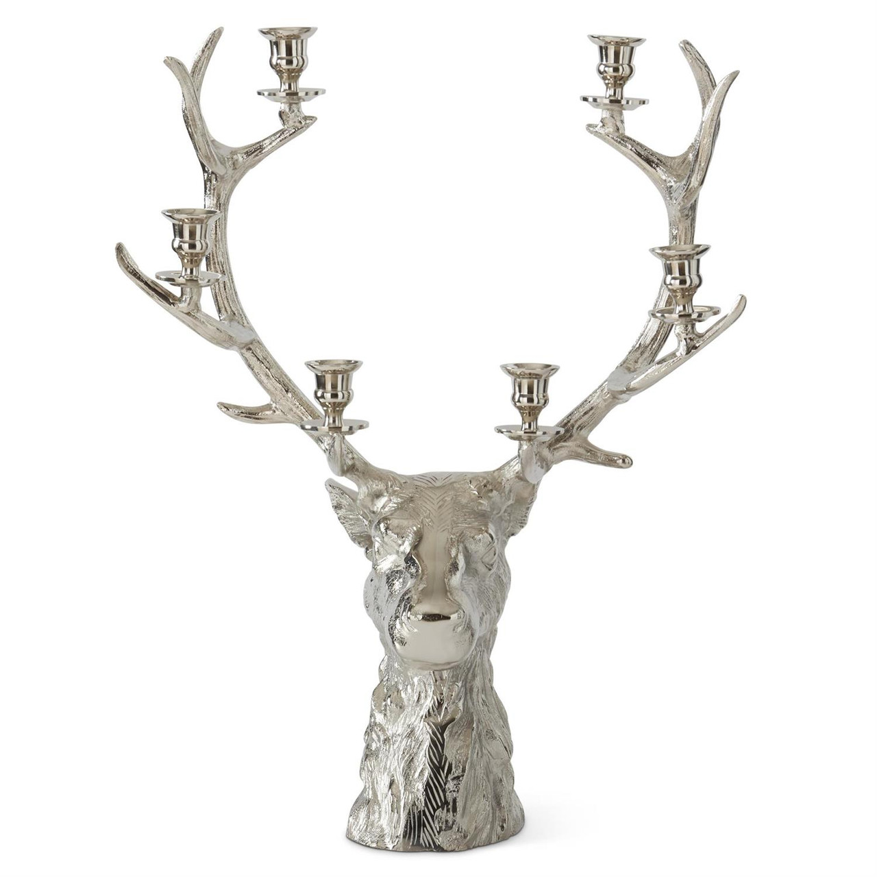 K&K Interiors Deer Bust Candelabra