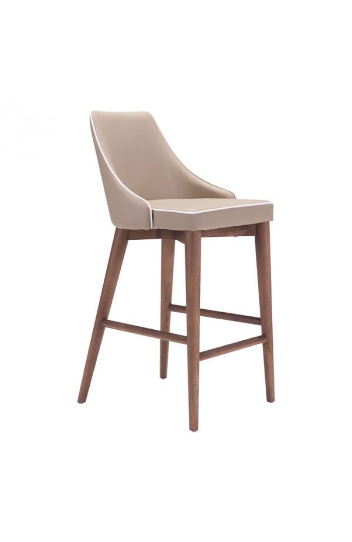Zuo Modern Moor Counter Chair Chair Beige Travisdavid