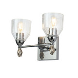 Felice 2 Light Vanity Light in Silver