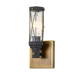 Abbey 1-Light Bath Bar Weathered Zinc & Antique Brass By Lucas + McKearn Abbey 1-Light Bath Bar Weathered Zinc & Antique Brass By Lucas + McKearn