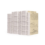 Linear Foot of White Script Books