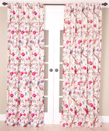 Bird Print Cotton Curtain