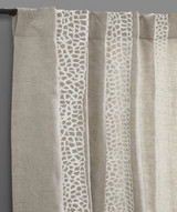 Crochet Applique Curtains in Natural Ivory by Ellora Casa by India's Heritage
