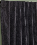 Distressed Velvet Curtain in Black by Ellora Casa by India's Heritage
