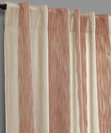 Hampton Cotton Stripes Curtain in Coral by Ellora Casa by India's Heritage