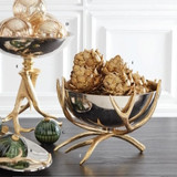 15.75 Inch Polished Silver Metal Bowl by K&K Interiors