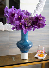Villa & House - Flare Vase - Deep Blue and White