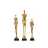 Miles Statues - Set of 3 Statues, Gold Leaf