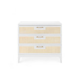 Astor 3-Drawer Side Table, Vanilla