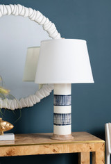 Villa & House Elena Lamp Shade, Blue and White