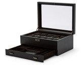 Wolf - Axis 10 Piece Watch Box with Drawer in Powder Coat (488203)