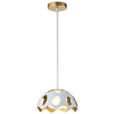 Pebbles 10" Mini Pendant in White By Lucas + McKearn