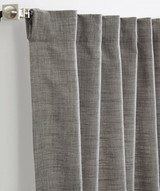 Classic Faux Silk Curtain in Grey by Ellora Casa by India's Heritage