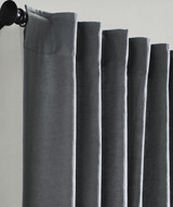 Kendall Linen Cotton Curtain in Pewter by Ellora Casa by India's Heritage