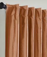 Valencia Faux Silk Taffeta Curtain in Orange by Ellora Casa by India's Heritage