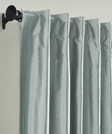 Valencia Faux Silk Taffeta Curtain in Smokey Blue by India's Heritage Valencia Faux Silk Taffeta Curtain in Smokey Blue by India's Heritage