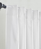 Valencia Faux Silk Taffeta Curtain in White by Ellora Casa by India's Heritage