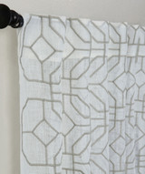 Illusion Embroidered Linen Sheer in Grey by Ellora Casa by India's Heritage