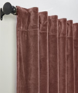 Stella Plush Cotton Velvet Curtain in Rosewood by Ellora Casa by India's Heritage