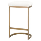 Essentials For Living - Cresta Counter Stool in LiveSmart Peyton Pearl, Brushed Gold