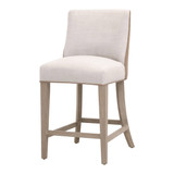 Essentials For Living - Duet Counter Stool in Performance Bisque French Linen, Ivanhoe Toast, Natural Gray Ash