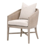 Essentials For Living - McGuire Arm Chair in Natural Gray Oak & Cane