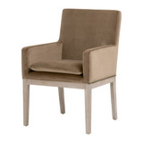 Essentials For Living - Drake Arm Chair in Caramel Velvet, Natural Gray Oak