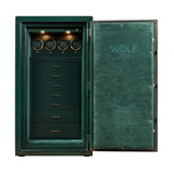WOLF - Atlas 4 Piece Winder Safe in Green/Gold WOLF - Atlas 4 Piece Winder Safe in Green/Gold