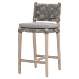Essentials For Living - Costa Outdoor Counter Stool in Dove Flat Rope, Performance Dove, Gray Teak