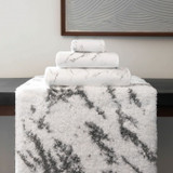 Silver/White Mabel Bath Rug by Graccioza