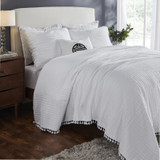 Ellora Casa by India's Heritage Chelsea Coverlet in White