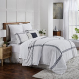 Ellora Casa by India's Heritage Pure Linen Duvet Cover in White