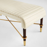 Channel Bench | Off-White | Walnut | Brass by Cyan Design Channel Bench | Off-White | Walnut | Brass by Cyan Design