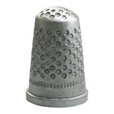 Sewing Thimble Token Pewter Cyan Design Sewing Thimble Token Pewter Cyan Design