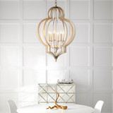 Medium Vertigo Chandelier in Silver Leaf by Cyan Design