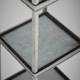 Calabasas Etagere in Galvanized Metal & Brown by Cyan Design