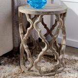 Sirah Side Table in Weathered Pine – Small by Cyan Design