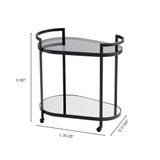 Cosmo Bar Cart in Black, Small by Cyan Design