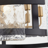 Large Panorama Chandelier in Noir & Aged Brass by Cyan Design