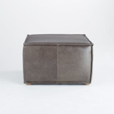 Lusso Square Pouf in Grey by Cyan Design