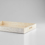Large Triton Rectangle Tray in Pearl by Cyan Design