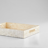 Small Triton Rectangle Tray in Pearl by Cyan Design