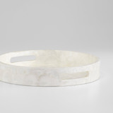 Small Triton Round Tray in Pearl by Cyan Design