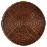 Large Papeete Round Tray in Brown by Cyan Design