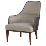 Ayla Chair in Taupe And Grey Basket Weave