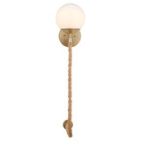 Rockport Wall Sconce in Aged Brass & Brown by Cyan Design