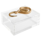 Snake Box Designed by Thom Filicia in Clear & Brass by Cyan Design
