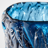 Large Thorough Vase in Blue by Cyan Design