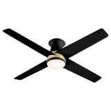 Santa Ana 52″ Ceiling Fan in Matte Black Aged Brass & Matte black blades by Cyan Design